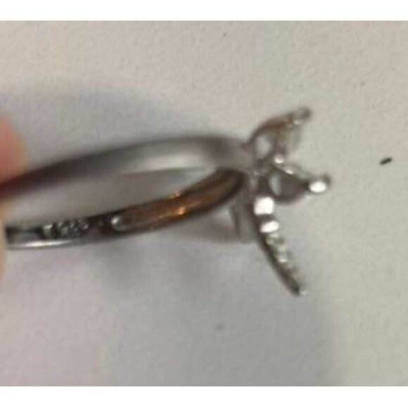 Dragon 529 Women’s Silver Ring Size 8 Dragonfly Clear Stone Sparkle Jewelry - Picture 3 of 5